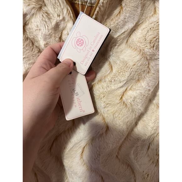 Simply Southern Women's XLarge 1/4 Zipper Sweatshirt Pullover Soft Fuzzy Cream - Picture 4 of 5